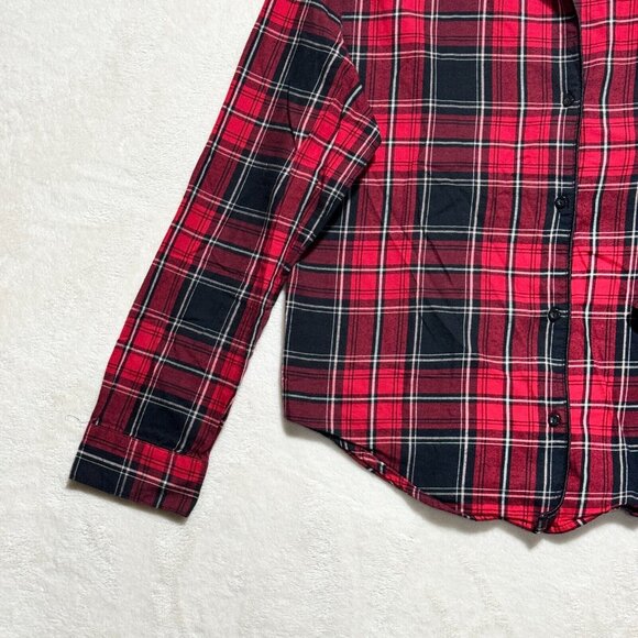 La Senza long Sleeve Checkered Soft Shirt Button Down Size Small - Picture 3 of 11